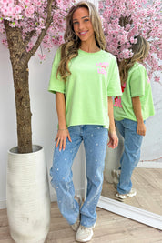 Lead with love oversized T-shirt - Mint