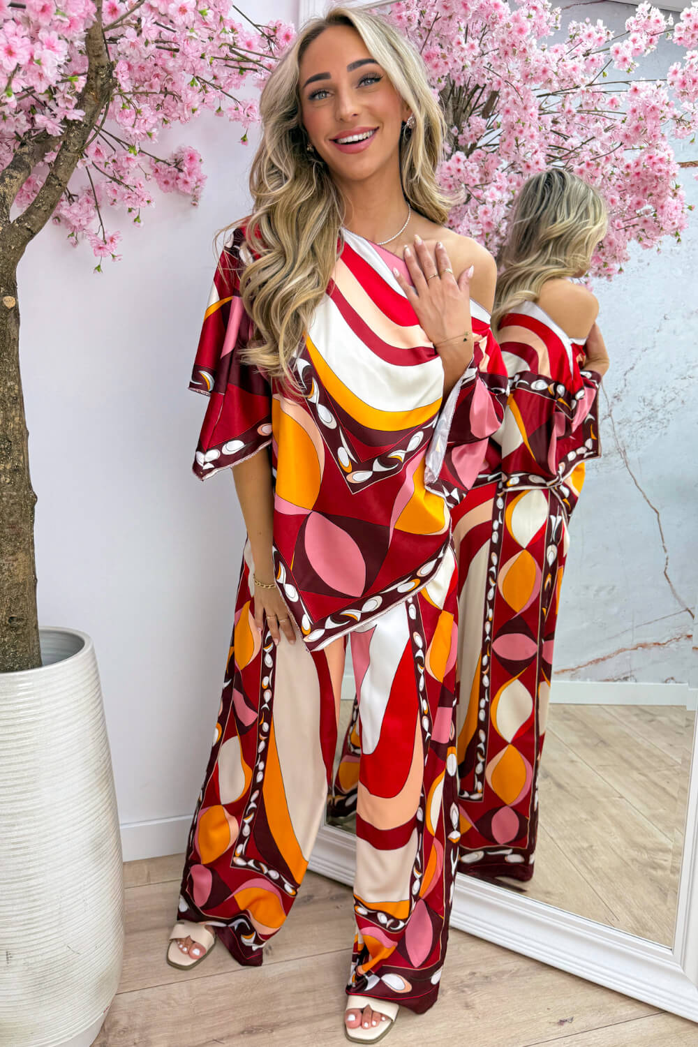 Malta silky co-ord - Bordeaux