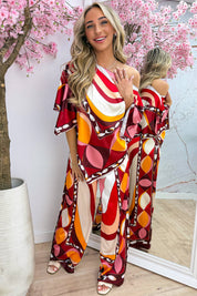 Malta silky co-ord - Bordeaux