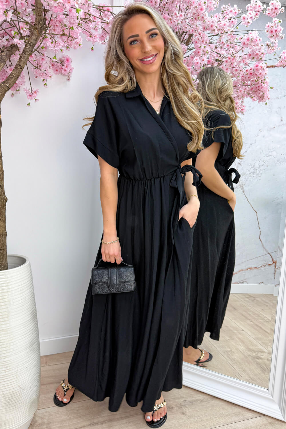 Deluxe bow dress - Zwart