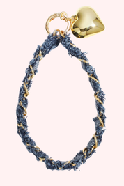 Denim love charm - Jeans blue